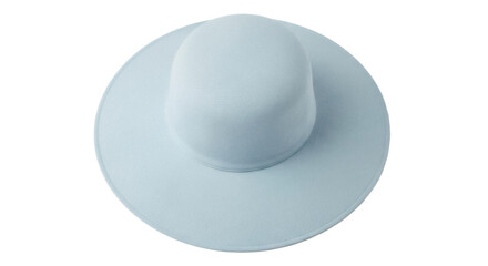 Light blue sun hat PNG isolated on transparent background, summer fashion headwear for sun protection and stylish outdoor wear