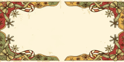 Vintage autumn floral frame border illustration with brown paper texture design