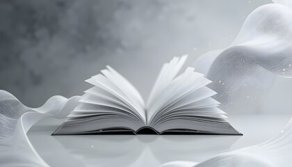 Abstract White and Gray Background with Subtle Texture for Modern Book Design and Layouts