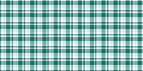 Classic Teal and White Plaid Check Pattern