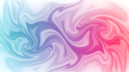 Fototapeta premium Vibrant holographic fluid art background featuring a soft iridescent marble swirl of pastel pink and blue ink