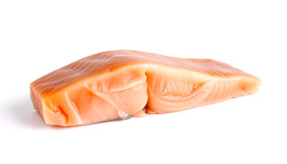 Fresh Salmon Fillet Isolated on White Background