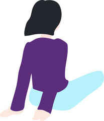 앉아있는 사람 일러스트