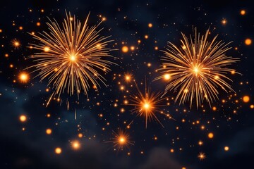 Fireworks display against dark sky