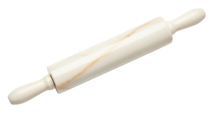 Wooden rolling pin isolated PNG on transparent background, kitchen utensil for baking and cooking dough, pastry tool