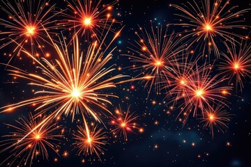 Fireworks display in the night sky