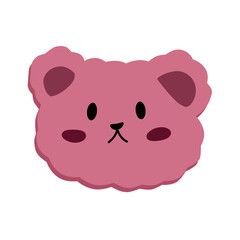 Cute Korean Bear Emoji Kawaii Pink Teddy Expression