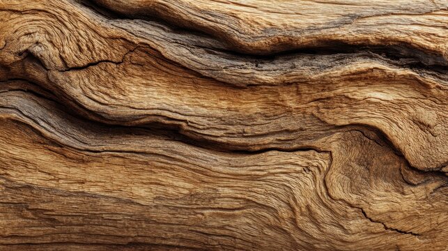 A piece of wood with a very rough texture. The wood appears to be aged and has a natural, rustic appearance. The grain of the wood is visible