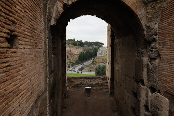 Tourists visit the Colosseum in Rome.