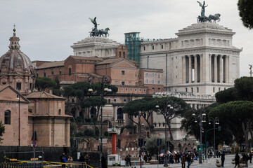 Italian Parliament building in Rome, Italy.