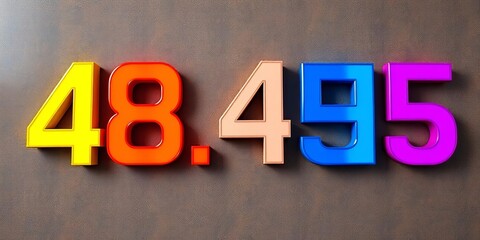 Vibrant rainbow-hued numerals on a textured backdrop,  texture,   number design