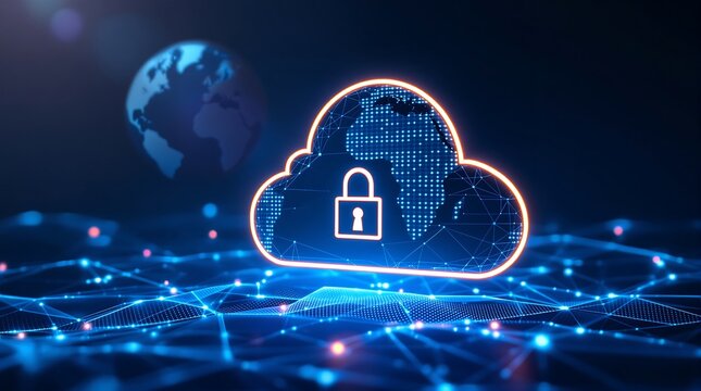 Secure cloud computing services and data protection with global network and cybersecurity solutions today