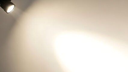 Abstract light beam on wall warm tone interior lighting concept