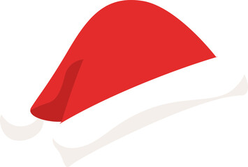 Santa hat flat vector style illustration for Christmas