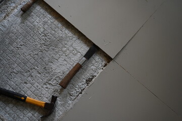 Tools used for installing tiles