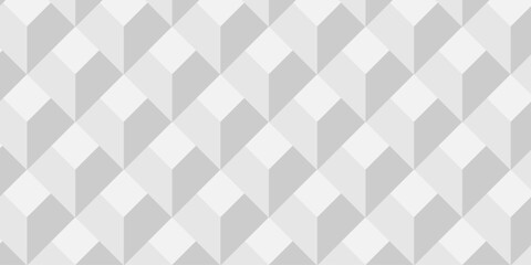 Obraz premium Structure white block box cube seamless pattern grid vintage surface triangle web monochrome square texture white background. 