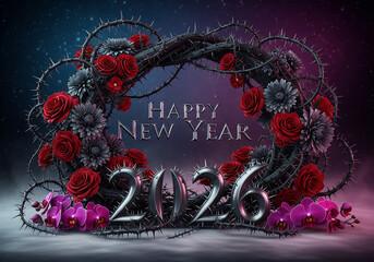 Premium Golden Happy New Year 2026 Celebration Background & Greeting Card Design