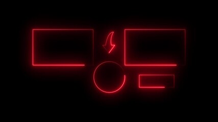 Glowing neon end screen. Subscribe button and outro for gaming and video channels YouTube End screen Outro Card subscribe to my channel. 4k video animation