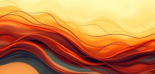 Abstract swirling lines in earthy tones, suggesting freedom and artistic expression,  fall,  mystical