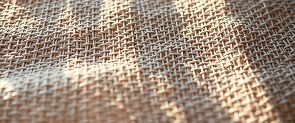 Crisp, subtly uneven weave; natural light reflects softly, surface, elegant