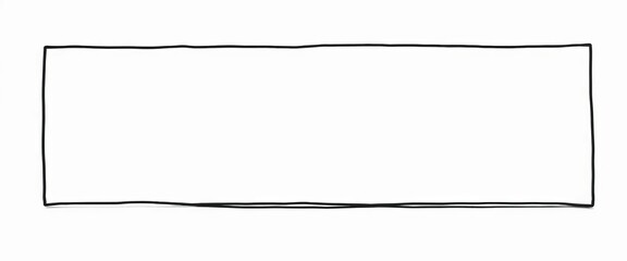 Simple black line frame border on white background,  square,  clean