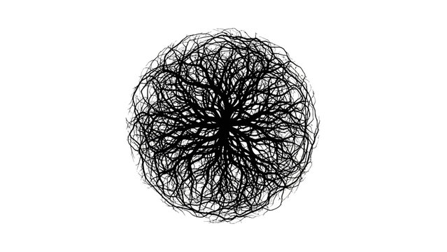 Tumbleweed illustration a black and white vector graphic isolated on a white background