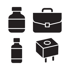 Collection of medical and business icons