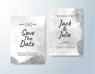 Wedding invitation with abstract watercolor background