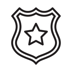 Security badge icon in vector illustration