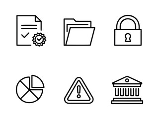 Business and finance icon set isolated on transparent background, Vector