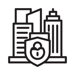 Secure facility icon in vector illustration