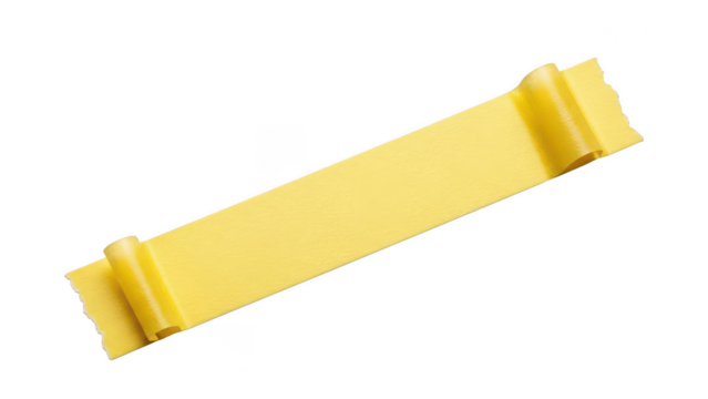 Yellow folded ribbon banner on transparent background
- Powered by Adobe