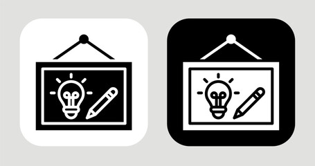 Concept Frame Icon In Black and White Glyph Style