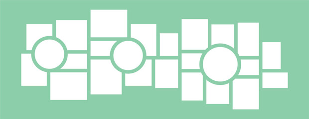 Pictures or photos frame collage layout abstract photo frames and digital photo wall template
