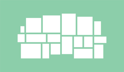 Pictures or photos frame collage layout abstract photo frames and digital photo wall template
