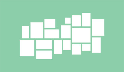 Pictures or photos frame collage layout abstract photo frames and digital photo wall template
