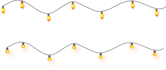 Warm Decorative String Lights &ndash; Festive Hanging Bulb Garland