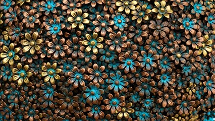 Bronze flower texture