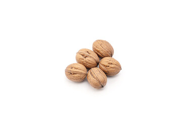 Walnuts isolated on white background