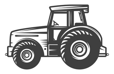 Tractor Silhouette Vector Illustration