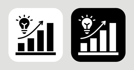 Idea Ladder Icon In Black and White Glyph Style