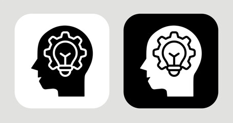 Logical Choice Icon In Black and White Glyph Style