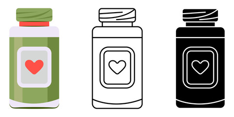 Isolated vector illustration of beauty product bottles