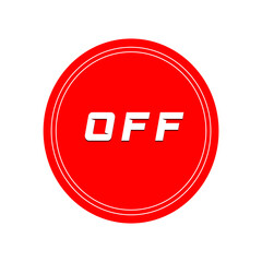 3d red button off button