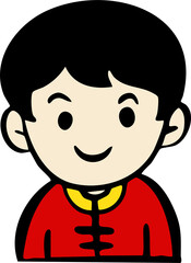 Cute Chinese New Year Children Cartoon Character Set