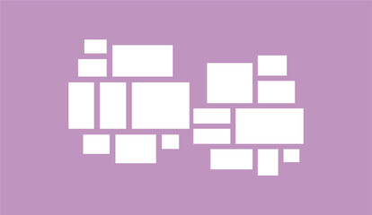 Pictures or photos frame collage layout abstract photo frames and digital photo wall template
