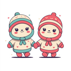Winter Romance, Cute Clothing Mascot