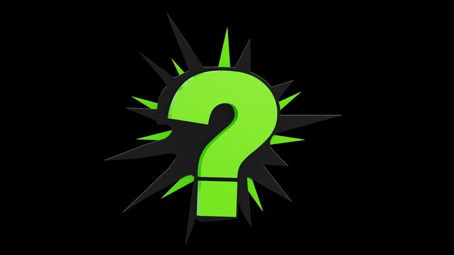 3D Question Mark | Alpha Channel