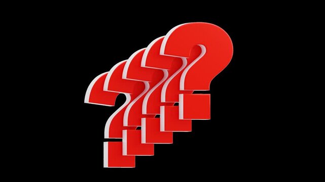 3D Question Mark | Alpha Channel