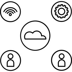 Networking Icon Illustration